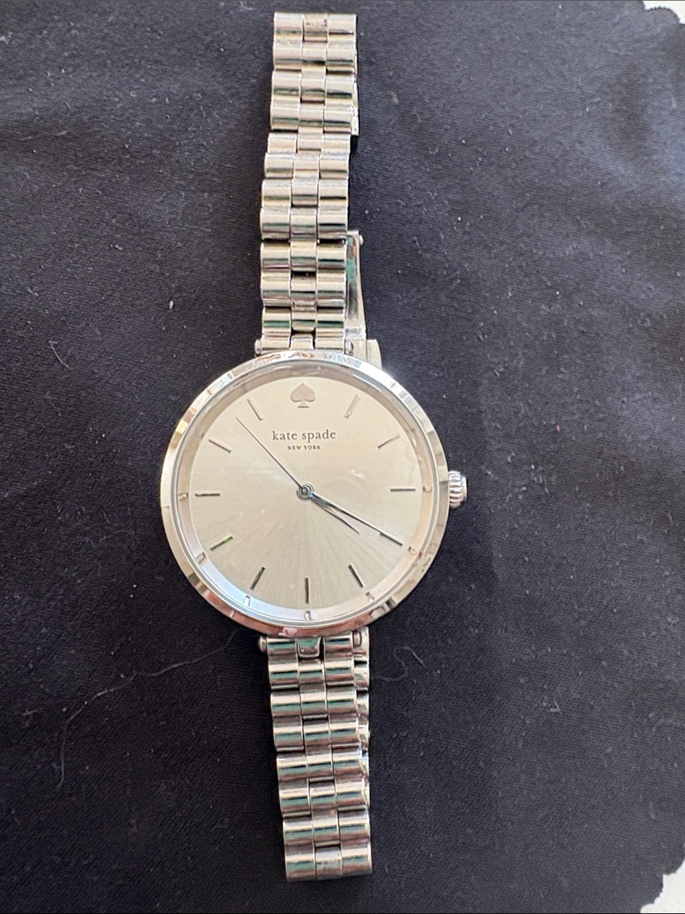 kate spade Silver-Tone Stainless Steel Round Watch